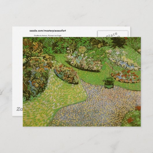 Tuin in Auvers (F814) Van Gogh Fine Art Briefkaart (Voorkant / Achterkant)