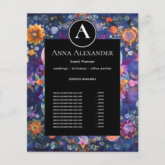 Tuin in Beweging | Bloem Mandala Ontwerp Flyer (Voorkant)