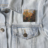 Tuin in Bordighera - Claude Monet - c1900 Vierkante Button 5,1 Cm (In situ)