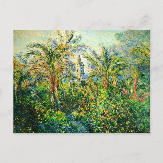 Tuin in Bordighera, onderdrukking van de ochtend Briefkaart (Voorkant)