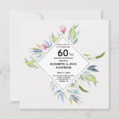 Tuin in de Riviera 60ste huwelijksverjaardag Kaart (Voorkant)