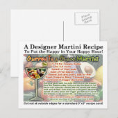 Tuin in een glas Martini Recept Briefkaart (Voorkant / Achterkant)
