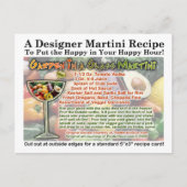 Tuin in een glas Martini Recept Briefkaart (Voorkant)