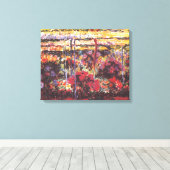 Tuin in Giverny - Claude Monet - c1900 Canvas Afdruk (Insitu (Houten vloer))