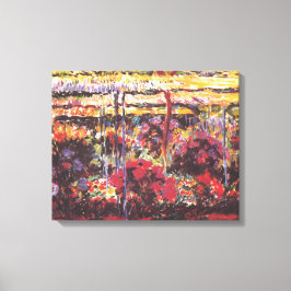 Tuin in Giverny - Claude Monet - c1900 Canvas Afdruk