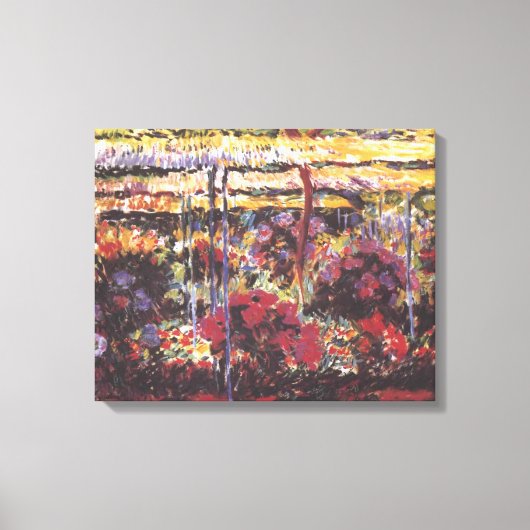 Tuin in Giverny - Claude Monet - c1900 Canvas Afdruk (Voorkant)