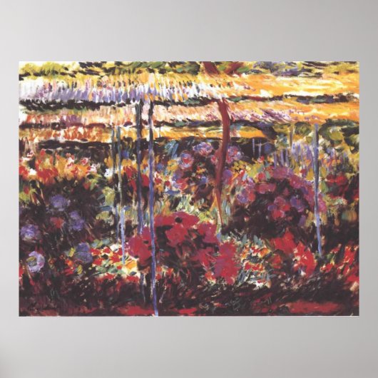 Tuin in Giverny - Claude Monet - c1900 Poster (Voorkant)