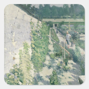 Tuin in Grez, 1884 Vierkante Sticker