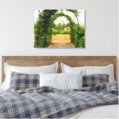 Tuin in het Alhambra, Granada, Spanje - Canvas (Insitu (Slaapkamer))