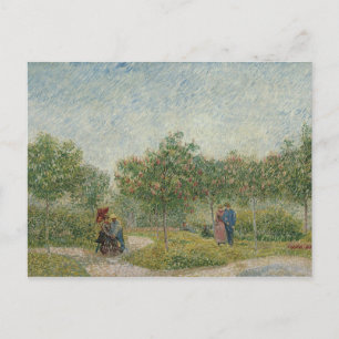 Tuin in Montmartre met Lovers van Van Gogh Briefkaart