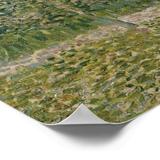 Tuin in Montmartre met Lovers van Van Gogh Poster (Hoek)