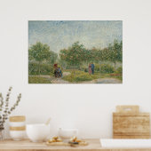 Tuin in Montmartre met Lovers van Van Gogh Poster (Keuken)