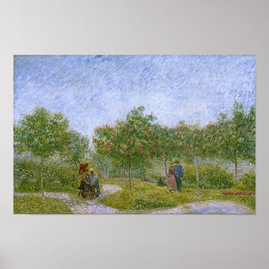 Tuin in Montmartre met Lovers, Vincent van Gogh Poster (Voorkant)