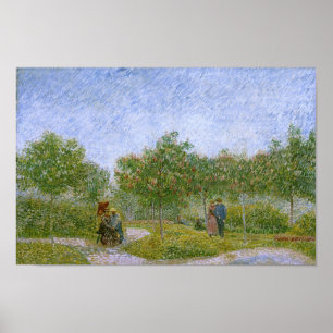 Tuin in Montmartre met Lovers, Vincent van Gogh Poster