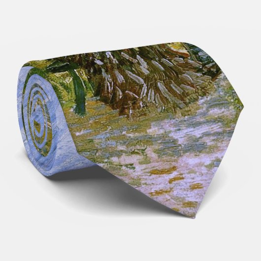 Tuin in Montmartre met Lovers, Vincent van Gogh Stropdas (Opgerold)