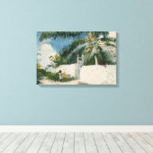 Tuin in Nassau (Bahama's) Canvas Afdruk (Insitu (Houten vloer))