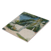 Tuin in Nassau, de Bahama's (Caribische kunst) Tegeltje (Zijkant)