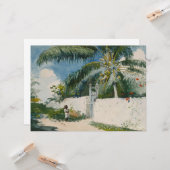 Tuin in Nassau (hoofdstad van de Bahama's) Kaart (Voorkant / Achterkant in situ)