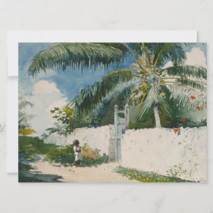 Tuin in Nassau (hoofdstad van de Bahama's) Kaart