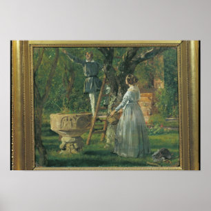 Tuin in Ringsted met een oude buikbedekking Poster