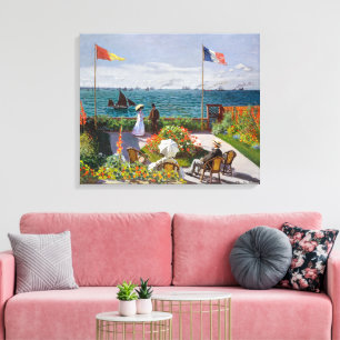 Tuin in Sainte-Adresse Claude Monet Canvas Afdruk