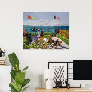 Tuin in Sainte-Adresse Claude Monet Poster