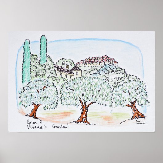 Tuin in Speracedes, Cabris | Zuid-Frankrijk Poster (Voorkant)