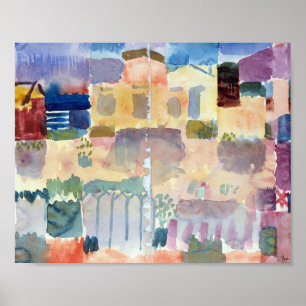 Tuin in St. Germain : Paul Klee 1914 Poster