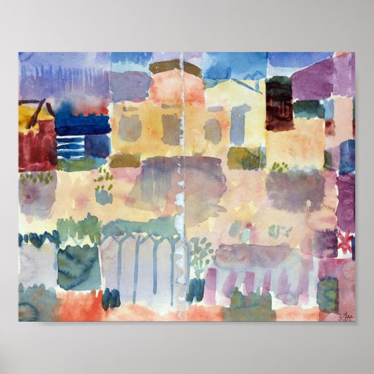 Tuin in St. Germain : Paul Klee 1914 Poster (Voorkant)