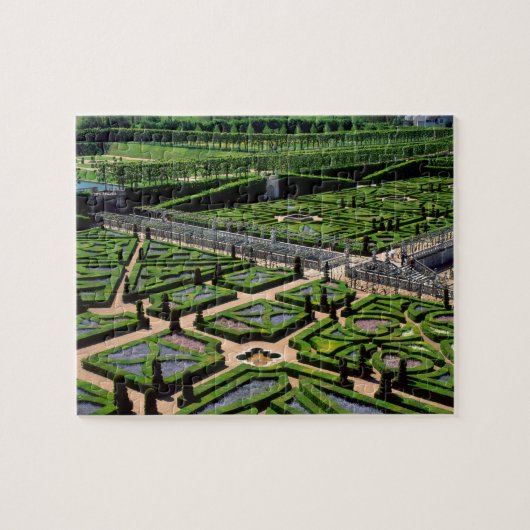 tuin in Villandry Chateau, Indre-et-Loire; Legpuzzel (Horizontaal)