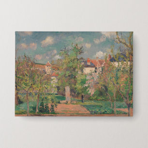 Tuin in vol zonlicht, Camille PIssarro, 1876 Button