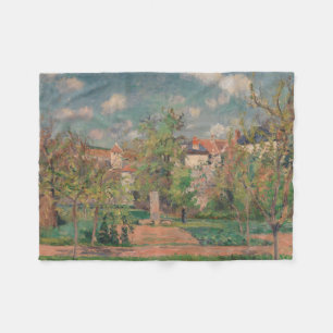 Tuin in vol zonlicht, Camille PIssarro, 1876 Fleece Deken