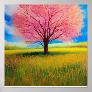 Tuin in voorjaar Poster