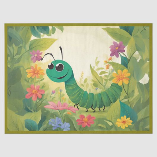 Tuin Inch Worm Delight Tissuepapier (Voorkant)