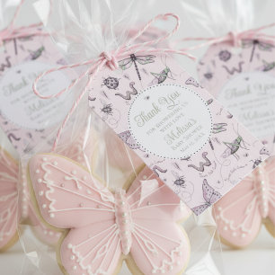 Tuin insecten bedank kaartjes cadeaulabel