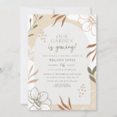 Tuin is groeiende Boho Floral Baby shower Kaart (Voorkant)