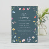 Tuin is het kweken van Wildflower Baby shower Kaart (Staand voorkant)