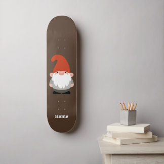 Tuin Kabouter Naam Tekst op Aarde Bruin Persoonlijk Skateboard