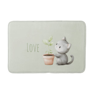 Tuin Kat met Plantenliefde Badmat