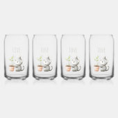 Tuin Kat met Plantenliefde Blikvorm Glas (Voorkant)