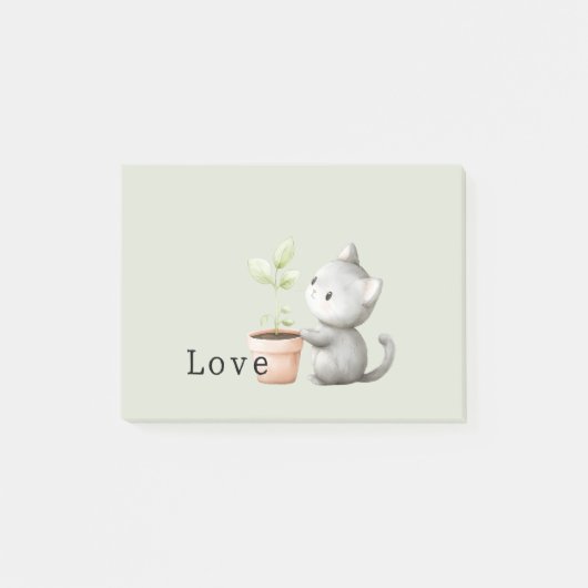 Tuin Kat met Plantenliefde Post-it® Notes (Voorkant)