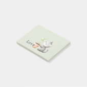 Tuin Kat met Plantenliefde Post-it® Notes (Schuin)