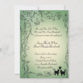 Tuin Katten Bruiloft Uitnodiging (Voorkant)
