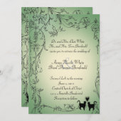 Tuin Katten Bruiloft Uitnodiging (Voorkant / Achterkant)