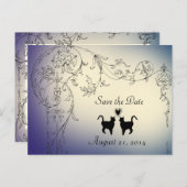 Tuin Katten Liefhebbers Save the Date Aankondigingskaart (Voorkant / Achterkant)