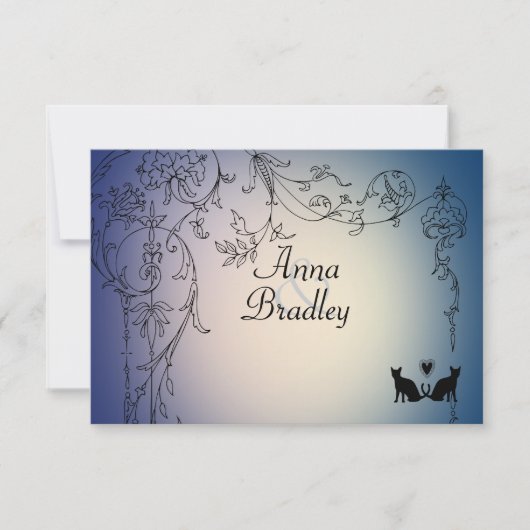 Tuin Katten RSVP met enveloppen (Voorkant)