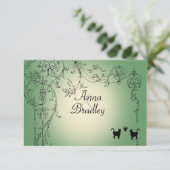 Tuin Katten RSVP met enveloppen (Staand voorkant)