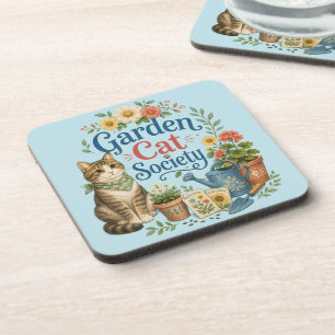 Tuin Katten Samenleving Cottagecore Bloemen Bier Onderzetter