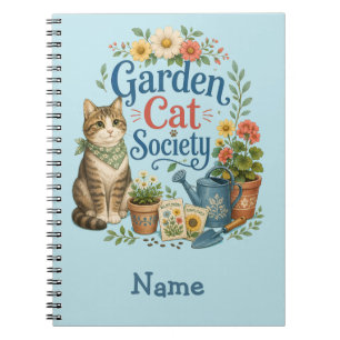 Tuin Katten Samenleving Cottagecore Bloemen Notitieboek