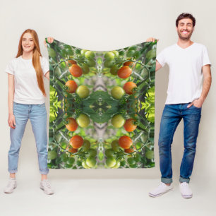 Tuin Kerstomaatjes Natuur Kunst Patroon    Fleece Deken
